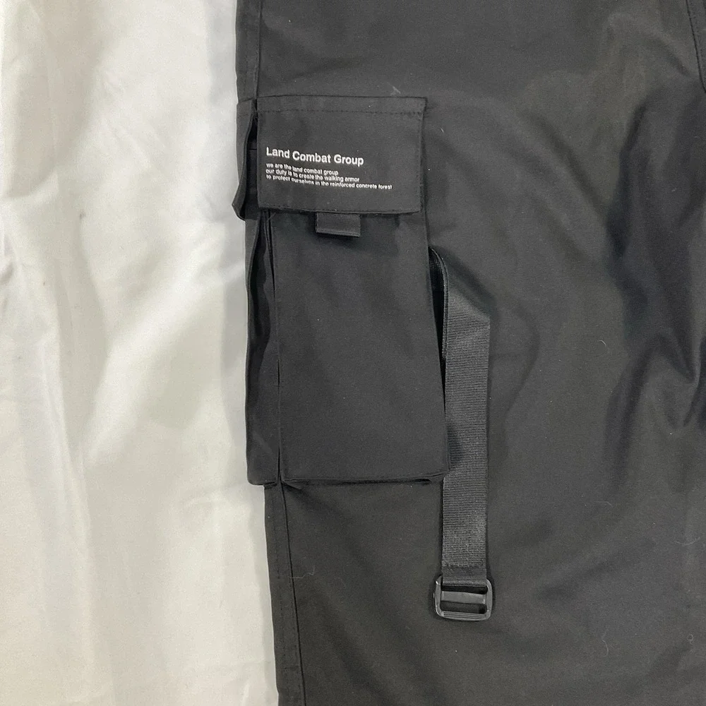Aelfric Eden Land Combat Group Pants Mens Black Cargo Jogger Straps - Size L 337